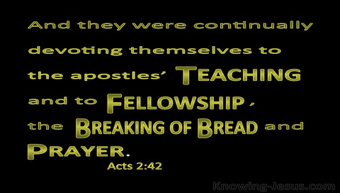 Acts 2:42 Devoted To The Apostles Teaching (green)